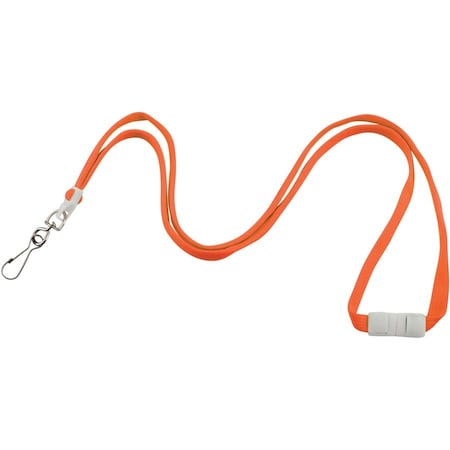 Advantus Lanyard, Breakaway, 1/2"Wx36"L, 12/PK, Neon Orange 20PK AVT97590